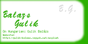 balazs gulik business card