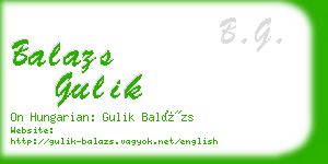 balazs gulik business card